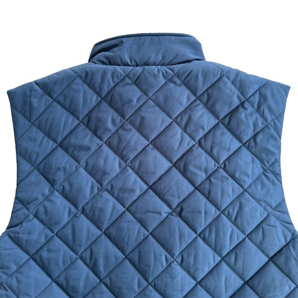 Brooks Brothers Quilted Vest Navy Blue size Medium Men’s Full zip - Picture 8 of 8